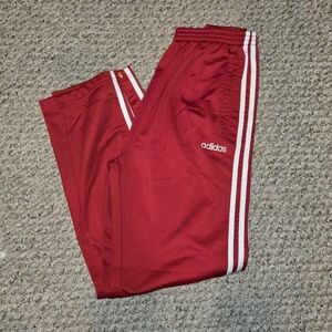 Vintage Adidas Tearaway Track Pants 3 Stripe Snap Button Embroidered Y2K
